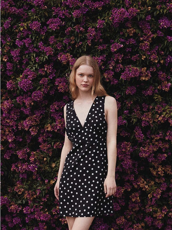 Ciao Lucia - Manolo Dress - Black Dress With White Polka Dot